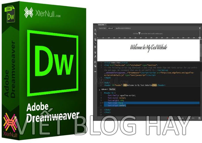 Dowload phần mềm Adobe dreamweaver