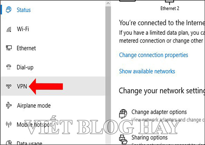 Hướng dẫn cài đặt VPN cho win 10 - Bước 3