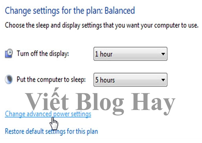 Tắt chế độ ngủ đông Win 7 ở Control Panel - Bước 3,1