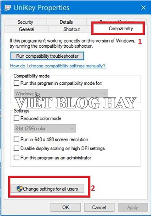 Unikey không khởi động cùng window 10 khi chạy quyền admin - Bước 3