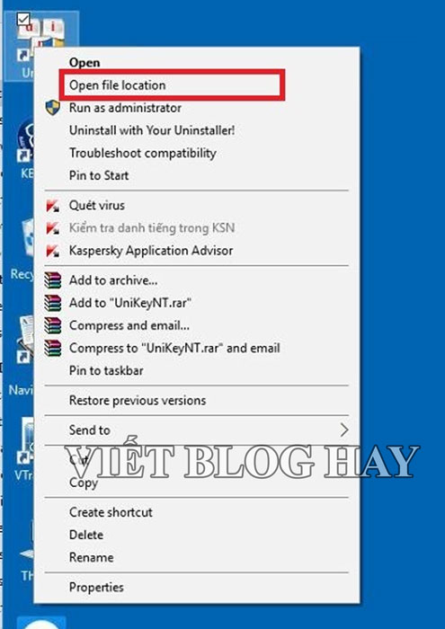 Unikey không khởi động cùng window 10 khi chạy quyền admin - Bước 6