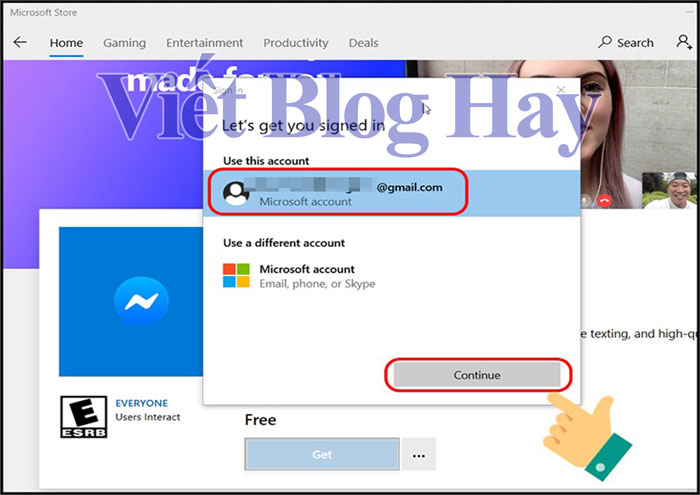 Cách cài đặt Messenger cho máy tính bằng cửa hàng Micosoft - Bước 3