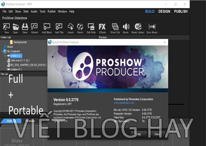 Tổng hợp phần mềm làm video miễn phí - Proshow Producer