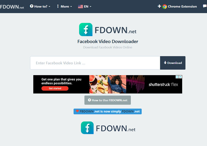 Cách tải video trên web bằng FDown.net