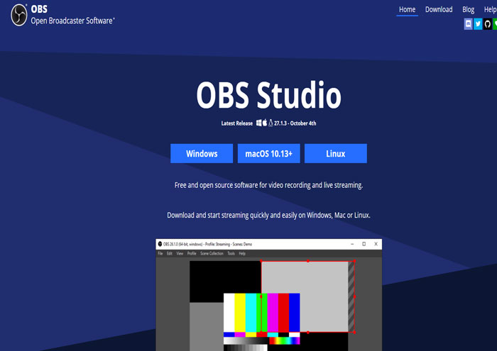 Tải phần mềm ghi lại video - Open Broadcaster Software