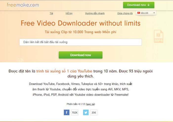 Tải video bằng phần mềm Freemake Video Downloader