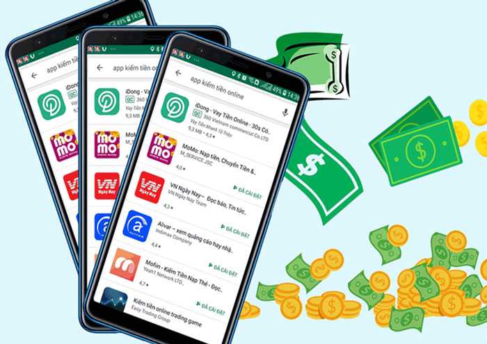 Cách kiếm tiền online - Qua app điện thoại